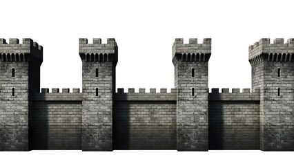 Medieval castle towers isolated on transparent background © arif