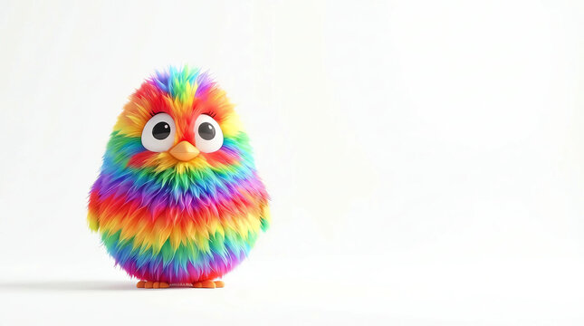K&uuml;ken in Regenbogenfarben vor einem wei&szlig;en Hintergrund mit Platz f&uuml;r eigenen Text