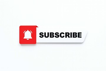 Subscribe button with bell icon for notifications