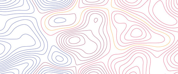 Fototapeta premium Vibrant Colorful Topographic Contour Lines Abstract Background in Pink Orange Gradient