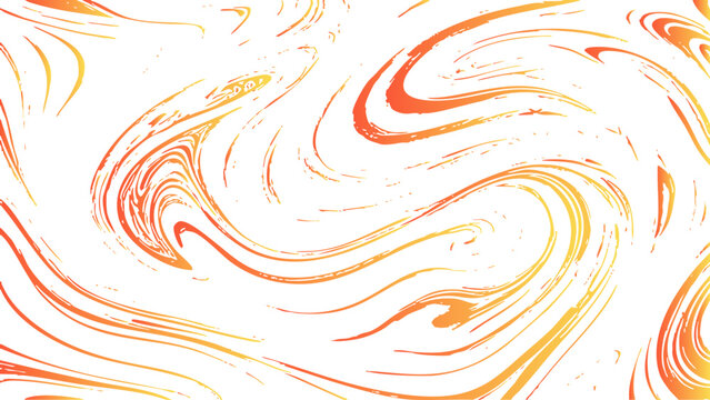 Creative abstract orange background vector illustration featuring a colorful floral wave pattern with tribal fire swirls and decorative nature elements for an artistic wallpaper design