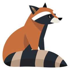 Fototapeta premium PNG Sideview racoon wildlife weaponry animal.
