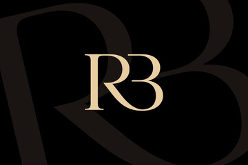 RB or BR letter logo icon design. Classic style luxury initials monogram.