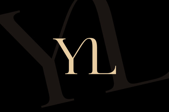 YL or LY letter logo icon design. Classic style luxury initials monogram.