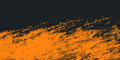 Abstract orange and black grunge texture background with halftone effect vector. Eps10