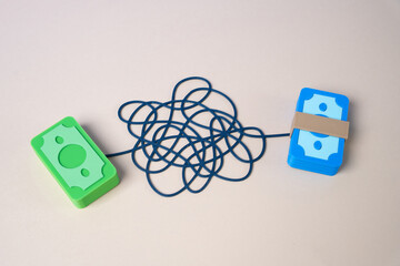 A complex currency exchange scheme. Money laundering. Exchange rate manipulation. Financial crime concept, hidden transactions and regulatory evasion. Risk detection, compliance and economic integrity