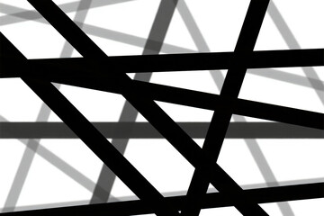 Abstract black and white intersecting lines