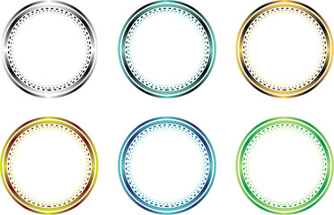 Fototapeta premium set of round frames