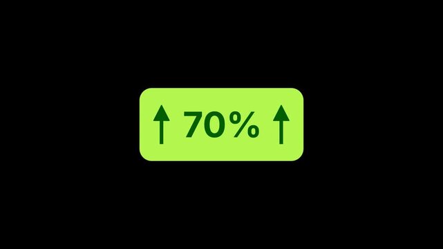 70 Percentage Growth Animation