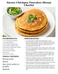 Savory Chickpea Pancakes Recipe with Fresh Herbs and Spicy Green Chutney Serving Suggestions