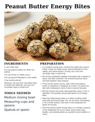 Peanut Butter Energy Bites Recipe with Ingredients and Preparation Instructions