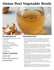 Homemade Onion Peel Vegetable Broth Recipe with Instructions and Ingredients List