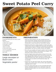 Sweet Potato Peel Curry Recipe with Ingredients, Preparation Steps and Cooking Instructions