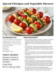 Spiced Chickpea and Vegetable Skewers Recipe with Vibrant Ingredients and Cooking Instructions