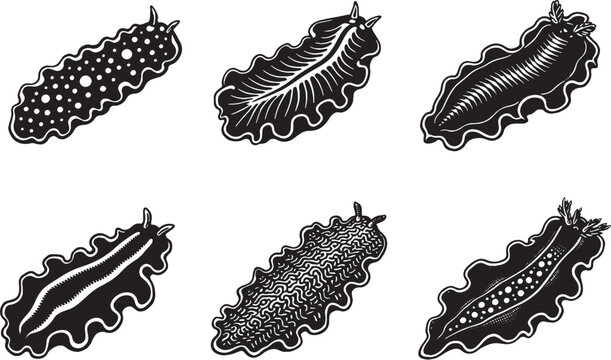 High Contrast Marine Movement Icons Black And White Line Art