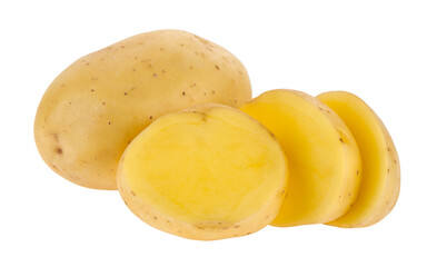 Potato isolated on white background.