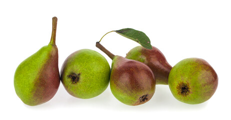 Pears isolated on white background.