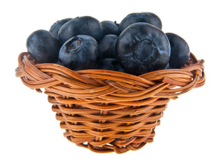 Blueberries isolated on white background.