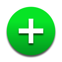 Obraz premium Plus button icon isolated on transparent background. Add sign.