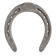 Metal horseshoe symbolising good fortune 3d isolated
