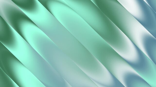 Diagonal bands of cool green and light blue with white highlights abstract background