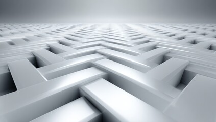 Abstract geometric pattern with interlocking light gray elements