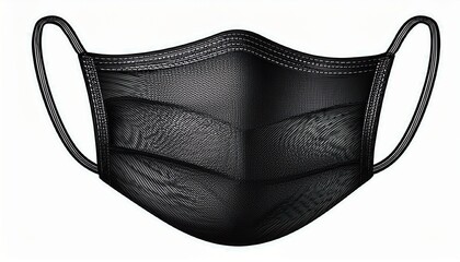 black face mask protective covering virus protection accessory