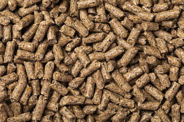 Texture of mixed cattle feed
