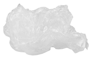Fototapeta premium crumpled plastic bag isolated on a white background