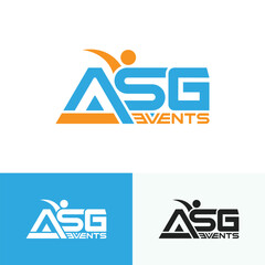 ASG Events Logo vector - Initial ASG Logo Design. ASG typography logo design