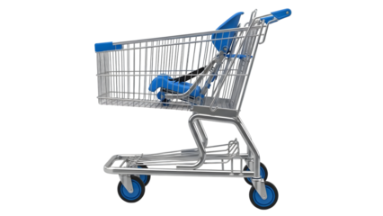 Shopping cart icon isolated on transparent background