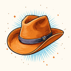 Cowboyhut braun - Cartoon Comic Stil