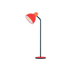 Modern Standing Lamp Floor Light Flat Vector Illustration
