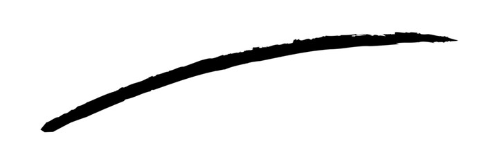 Hand Drawn Brush Underline Stroke, Grunge Ink Line, Rough Paint Divider Vector