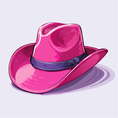 Cowboyhut pink - Cartoon Comic Stil