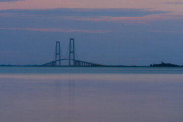 Fototapeta premium Storebæltsbroen bridge over the river in Denmark