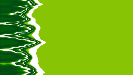 A serene and vibrant green landscape with a wavy edge, viewed from a close-up perspective, showcasing the natural beauty of the environment.