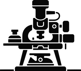 Fototapeta premium Microscope icon illustration representing scientific research and laboratory equipment