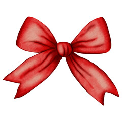 Elegant hand-drawn watercolor silk bow illustration. Decorative element for gifts, fashion, Valentine's Day, weddings, and romantic celebrations