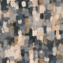 Abstract Earthy Toned Texture with Squares and Splotches - Modern Art Pattern.