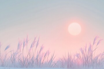 A modern flat design mobile  with a soft dreamy atmosphere creates a clean and elegant visual effect.