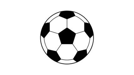 Fototapeta premium Classic black and white soccer ball with traditional panel design against a dark background