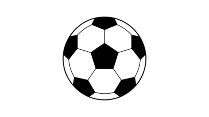 Classic black and white soccer ball with traditional panel design against a dark background