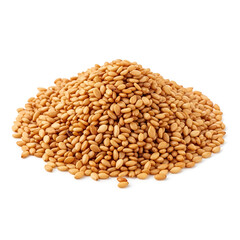 Fototapeta premium Healthy and natural toasted sesame seeds forming a delightful heap, perfect for culinary use
