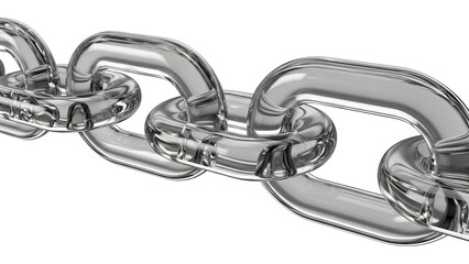 Obraz premium Transparent Glass Chain Links