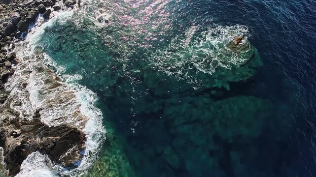 Beautiful Coast of Crete, Greece, Drone 4K