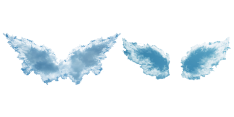 Abstract cloud wings symbol. religious themes, spiritual illustrations, memorial concepts and inspirational designs.

