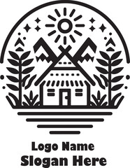 pueblos indigenas logo icon vector white background .