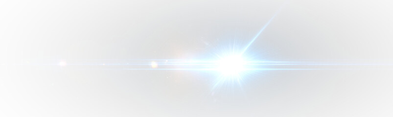Bright spotlight explosion with glowing beams, sparkling rays, and abstract background