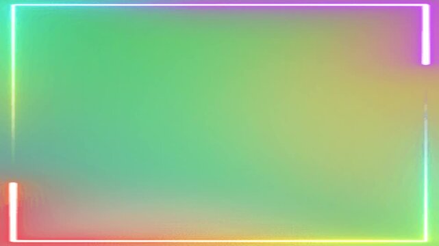Vibrant Neon Frame: An eye-catching abstract with a neon-lit border. Featuring a modern, artistic design with a soft gradient background. 